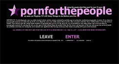 Desktop Screenshot of pornforthepeople.com